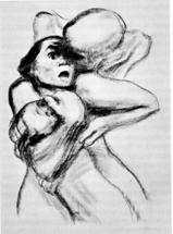 Kathe Kollwitz Death Seizing a Woman 1934