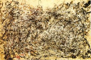 visual representation of a line as seen in Jackson Pollock, Number 1, 1948