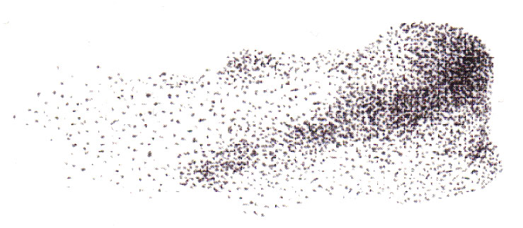 dot pattern made with pencil demonstrating stippling technique